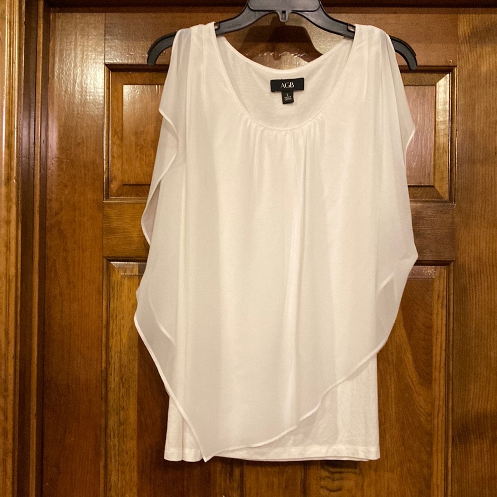 NWT Large AGB Ivory Layered Top (ABBA)